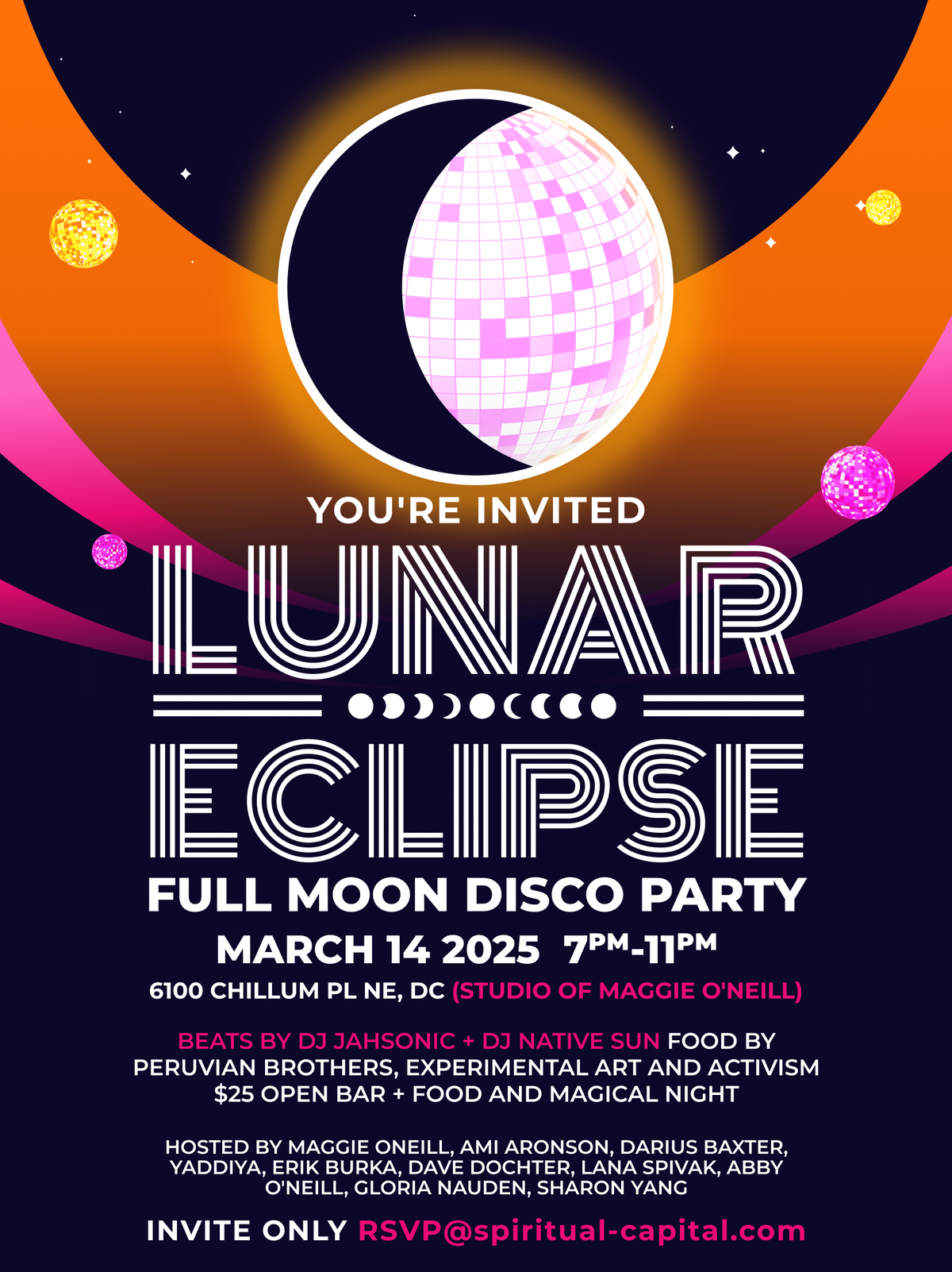Lunar Eclipse Full Moon Disco Party