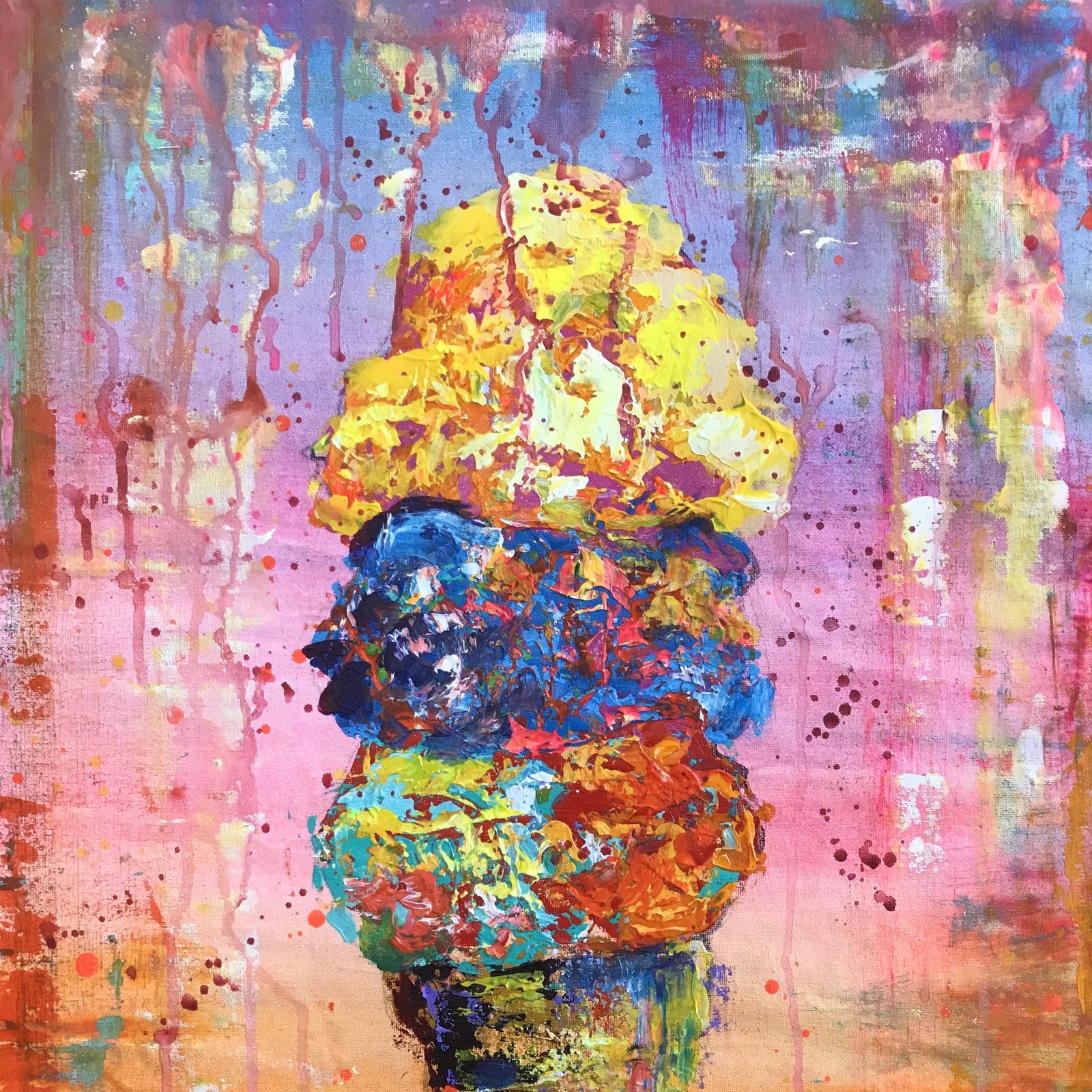 Neon Ice Cream Cone